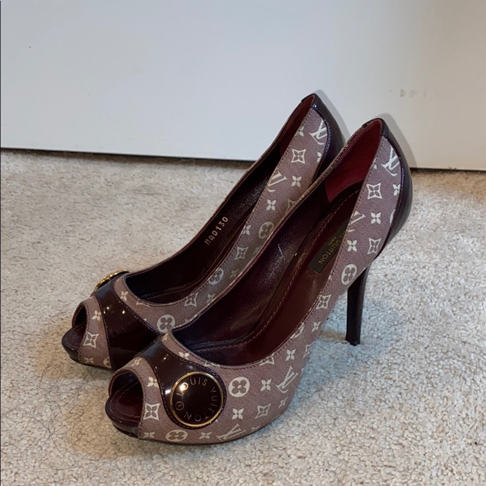 Louis Vuitton Denim High Heels LV print